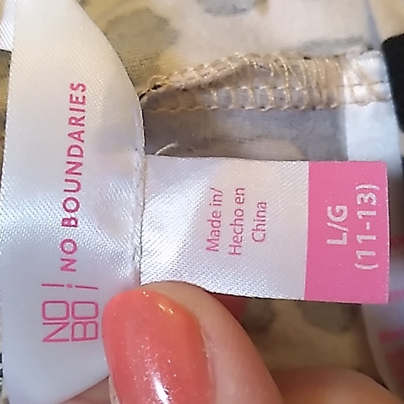 No Boundaries Leopard Mesh Sided Leggings. Size Large NWOT - Picture 5 of 7